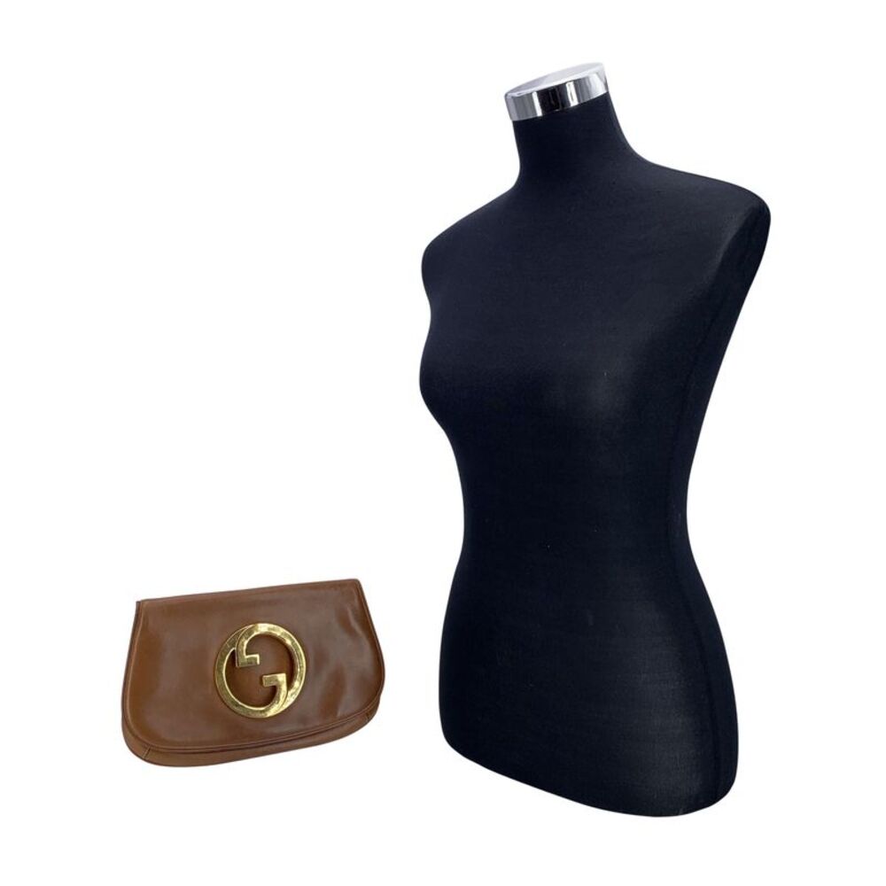 Gucci Vintage Leather Clutch Bag Blondie - Picture 2 of 6